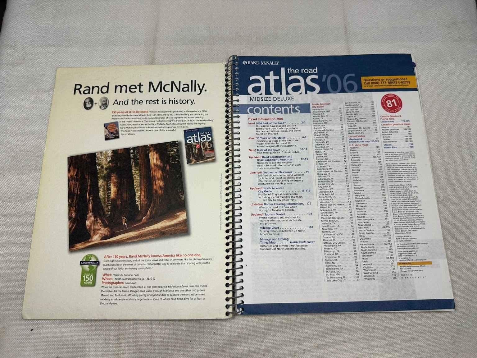 Rand McNally The Road Atlas 2006 Midsize Deluxe Spiral-Bound US Canada Mexico