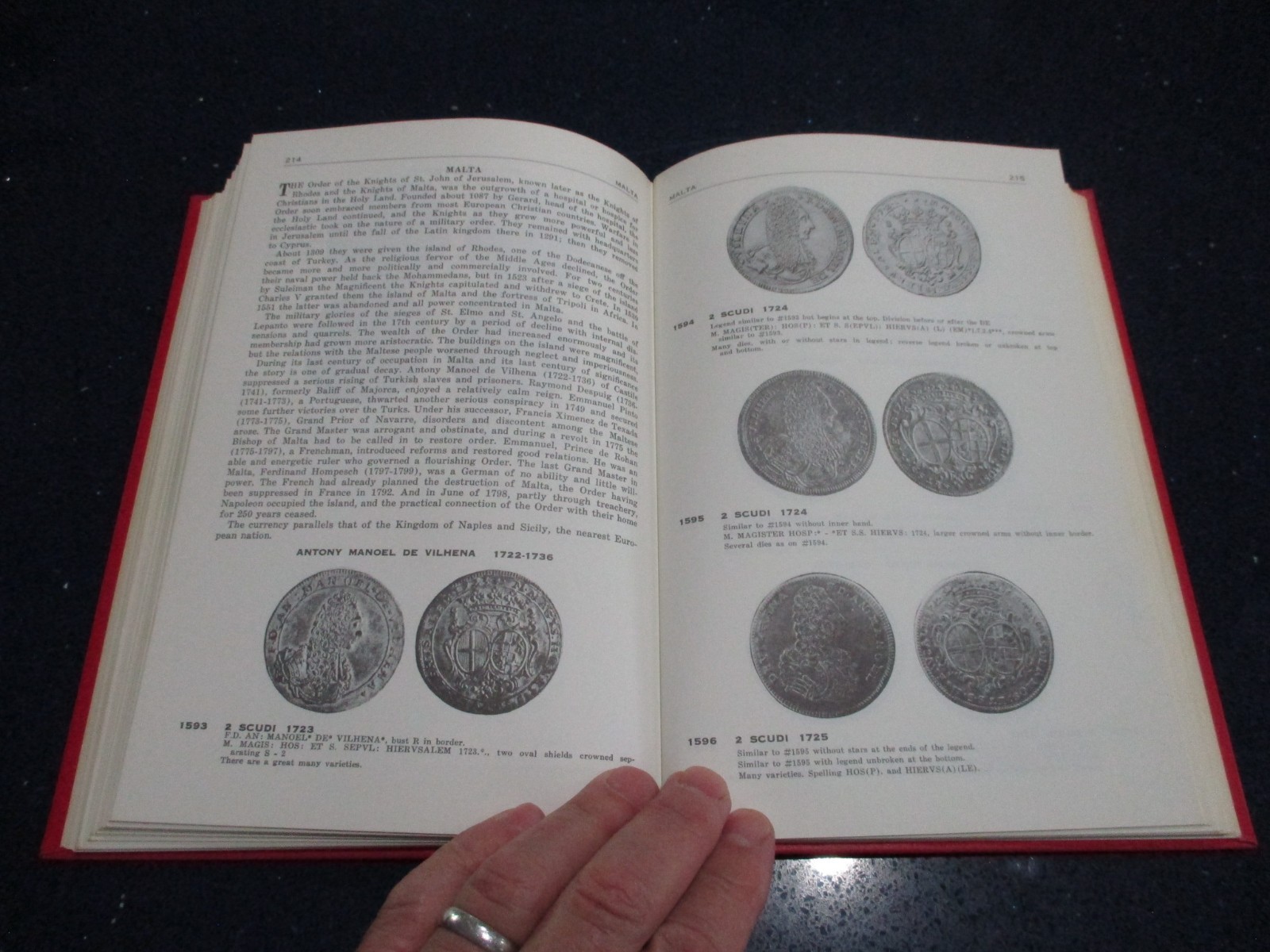 EUROPEAN CROWNS 1700-1800 Coin Book by John S Davenport w/ ORIGINAL VALUE SHEET!