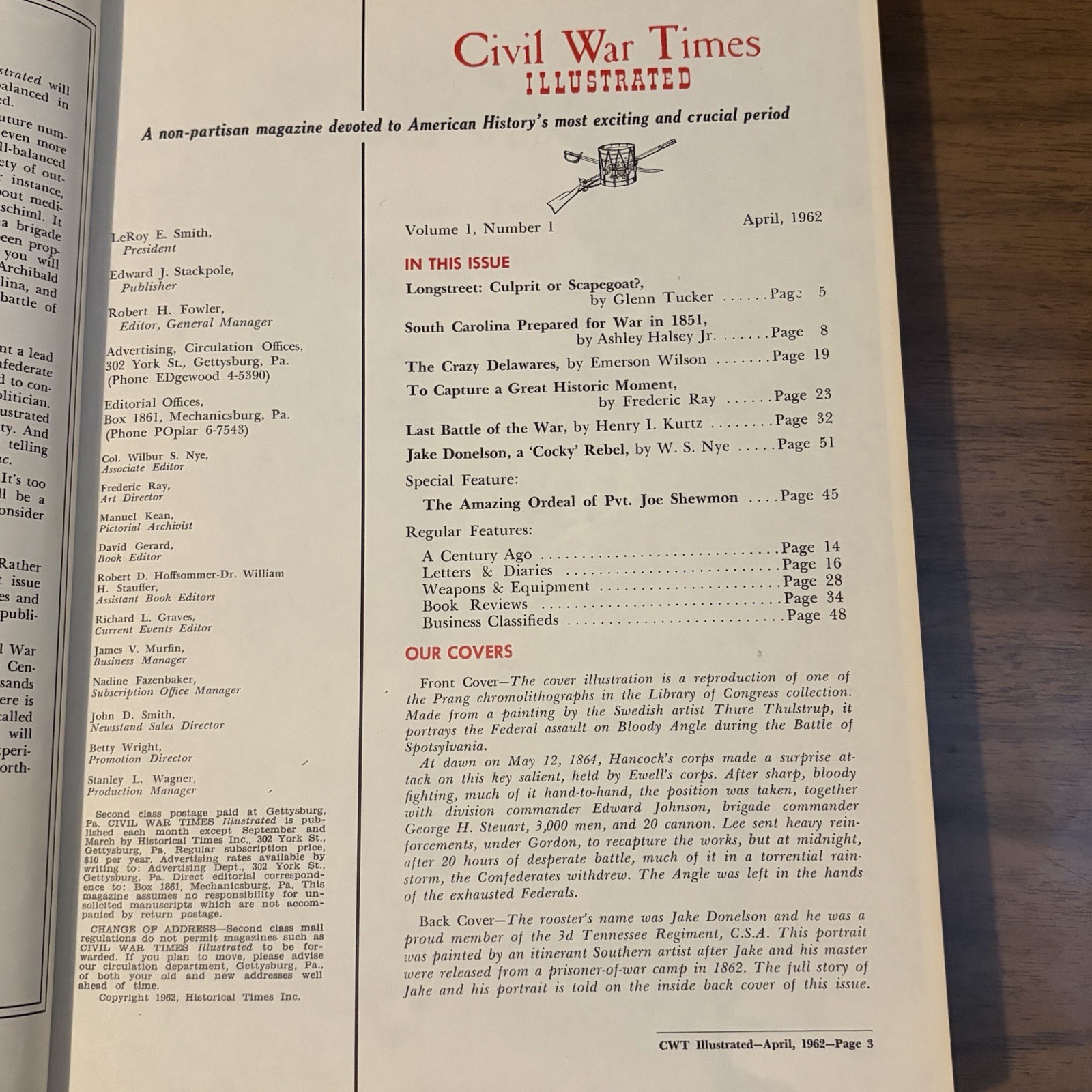 Civil War Times Illustrated Vol 1-5 Complete Set Index 1962-1967 Bound HC Books