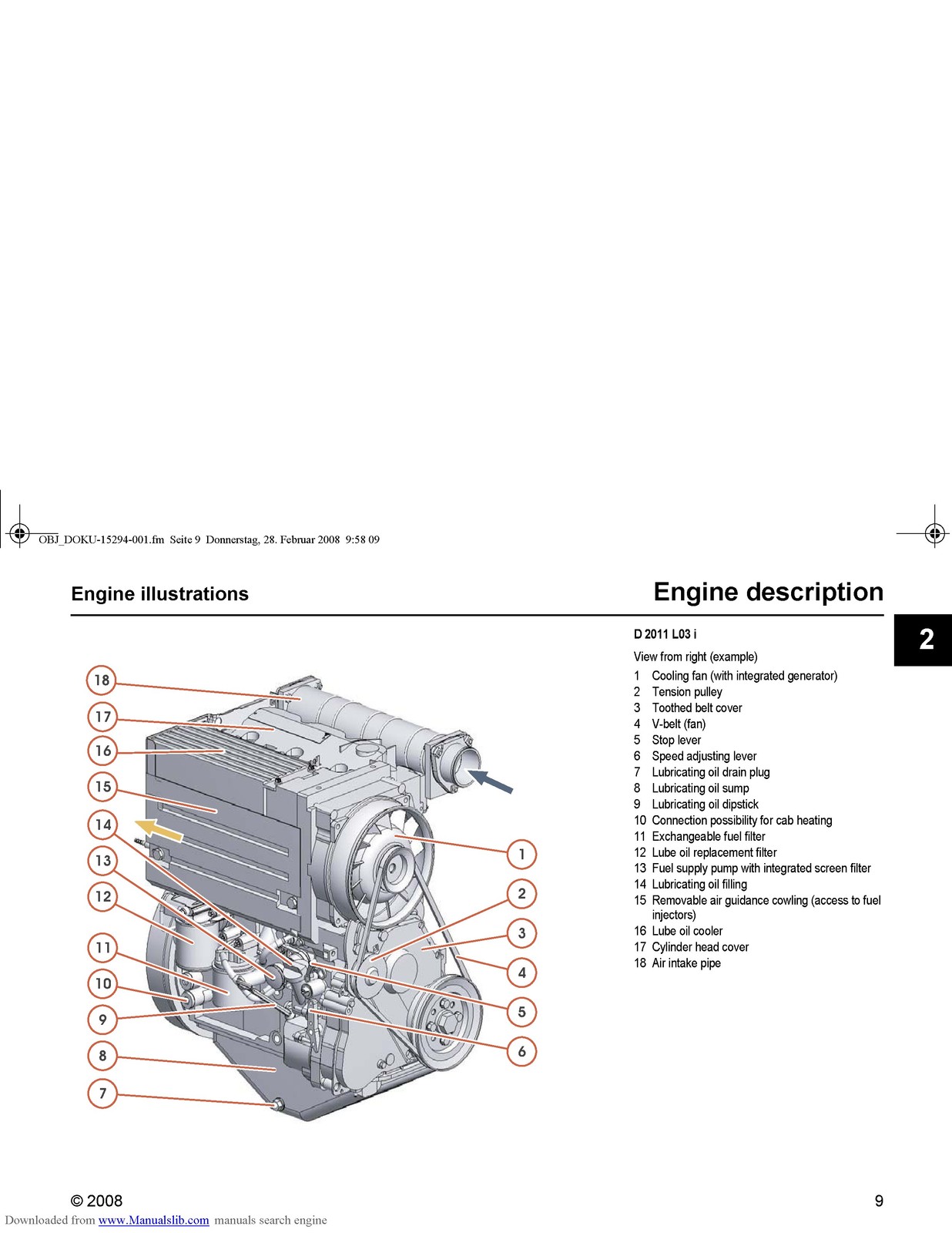 DEUTZ D TD TCD 2011 L01 L02 L03 L04 Engine Operation Manual 2011 – WIRE BOUND