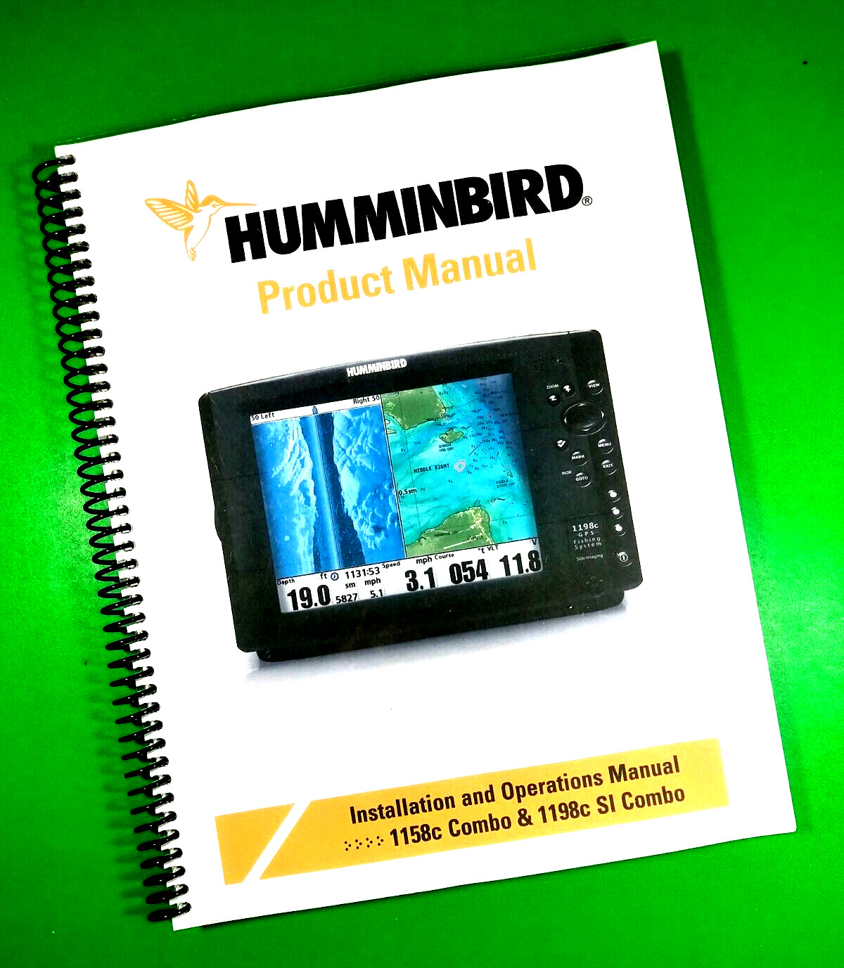 Owner’s Manual for Humminbird 1158c 1198c SI Combo, 232 Pages W/Clear Covers!