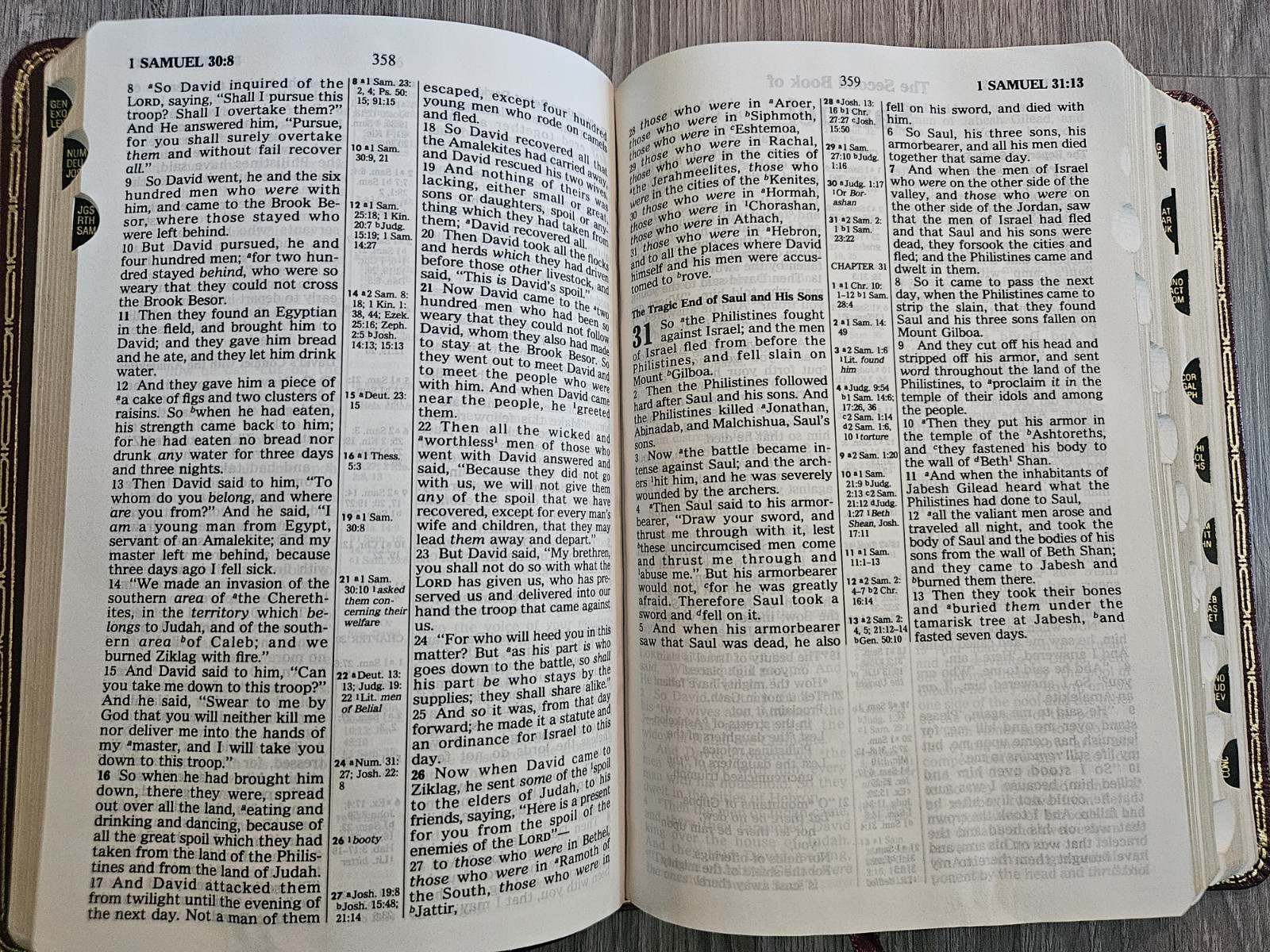 1983 Nelson NKJV Red Letter Bonded Leather Imperial Reference Bible Gilded 745BG