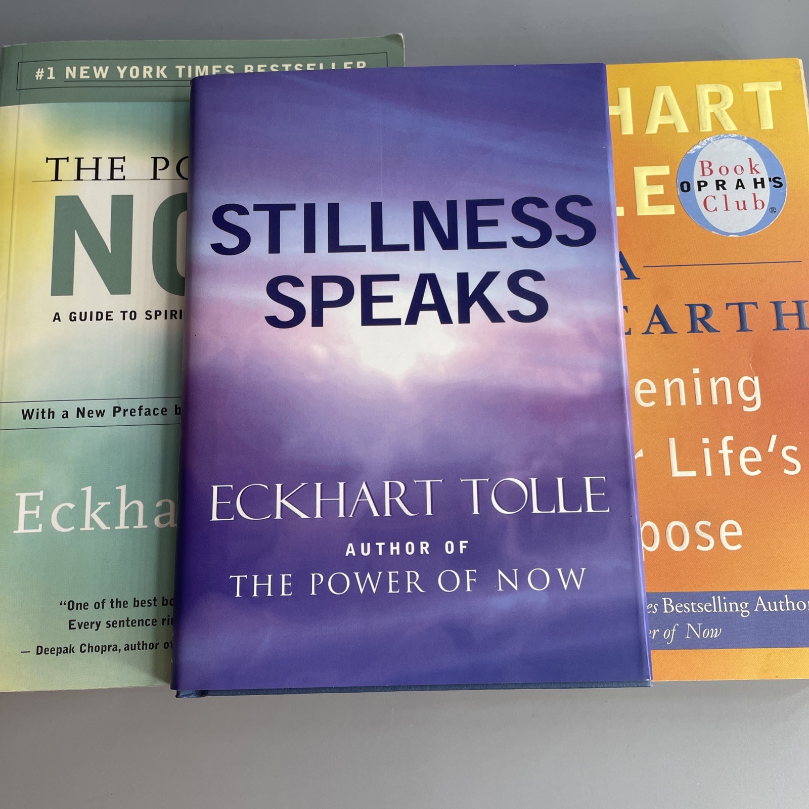 Eckhart Tolle 3 Book Lot Power of Now A New Earth Practicing Spiritual Self Help