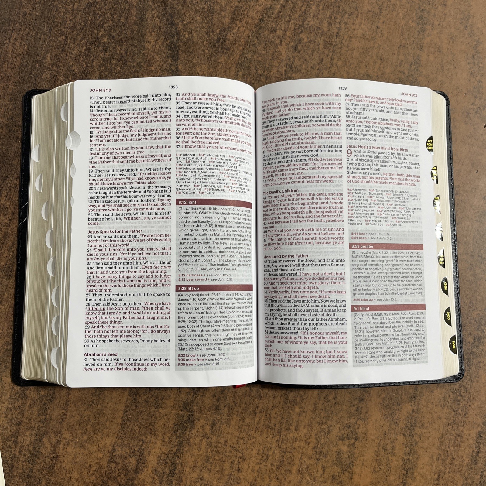 KJV Word Study Reference Bible Thumb Indexed – $104.99 Retail – Bonded Leather