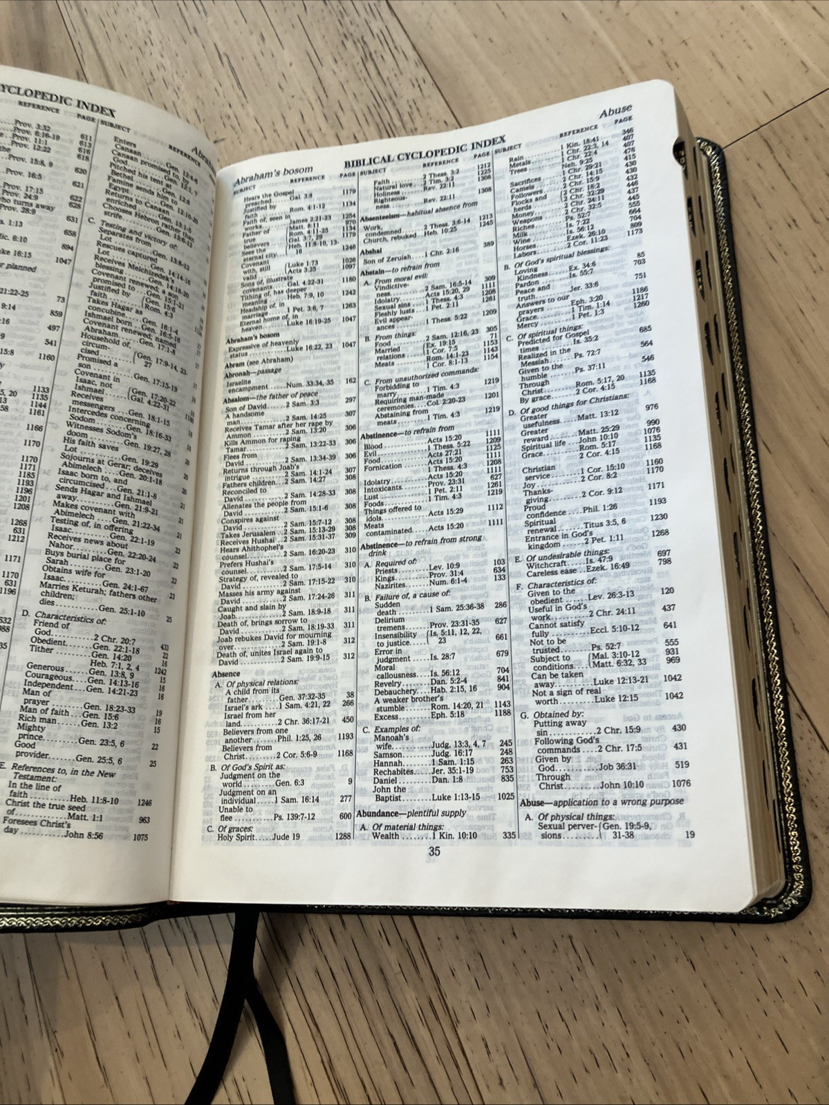 Nelson Open Bible Expanded NASB Genuine Leather 1985 Indexed Unmarked 976