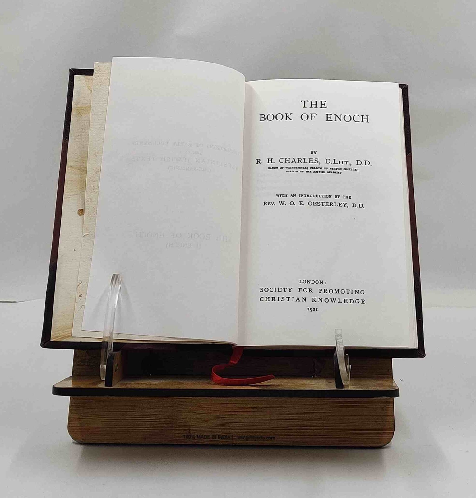 The Book of Enoch by R.H. Charles ; with an introduction by W. [Leather Crafted]