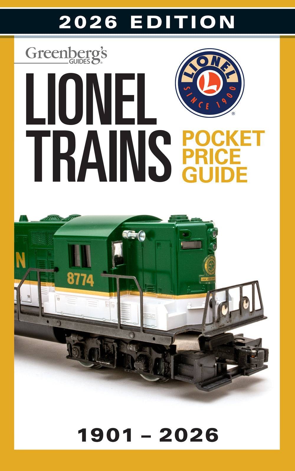 2026 Edition: Greenberg’s Guides Lionel Trains Pocket Price Guide 1901-2026