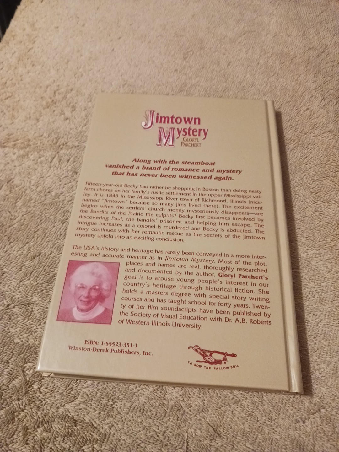 Jimtown Mystery – Gloryl Parchert – Regional Midwest History / Local Mystery