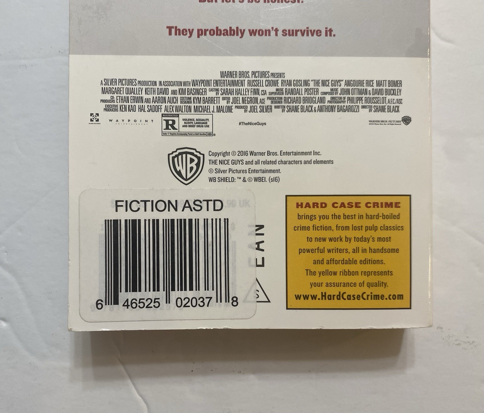 The Nice Guys 2016 Hard Case Crime First Edition Charles Ardai Shane Black