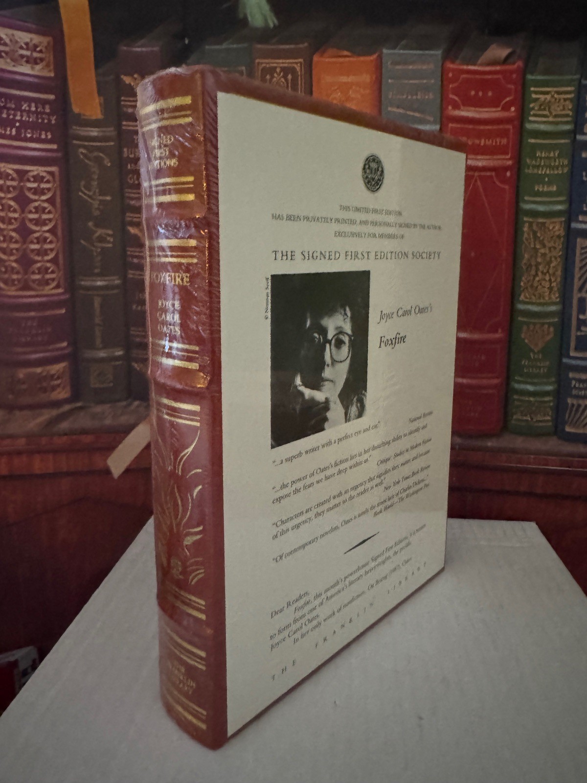 Foxfire Joyce Carol Oates 1993 SIGNED 1st Edition Franklin Library Leather NEW