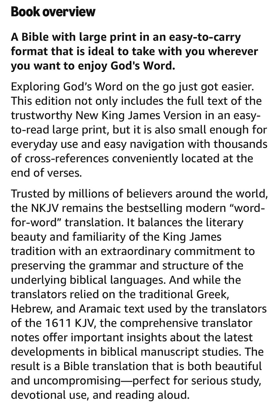NKJV INDEXED LARGE PRINT(10.5pt) MAGNETIC CLOSURE Personal BLK Leathersoft Bible
