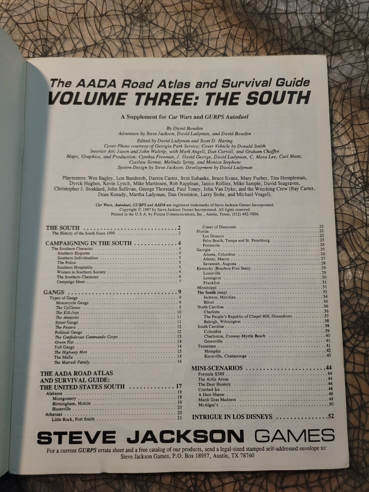 AADA Road Atlas Survival Guide Car Wars Autoduel 1 2 3 4 5 6 7 + GURPS Rpg Lot