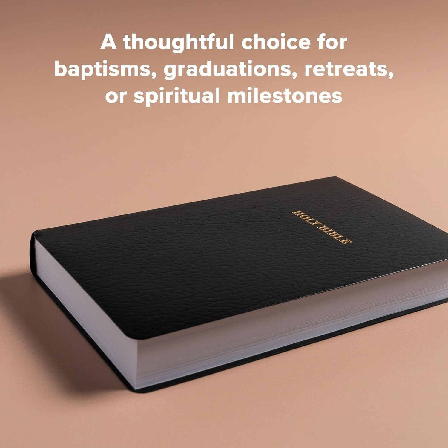 KJV Bible Black Imitation Leather, KJV Holy Bible, Red Letter Easy-To-Read Bible
