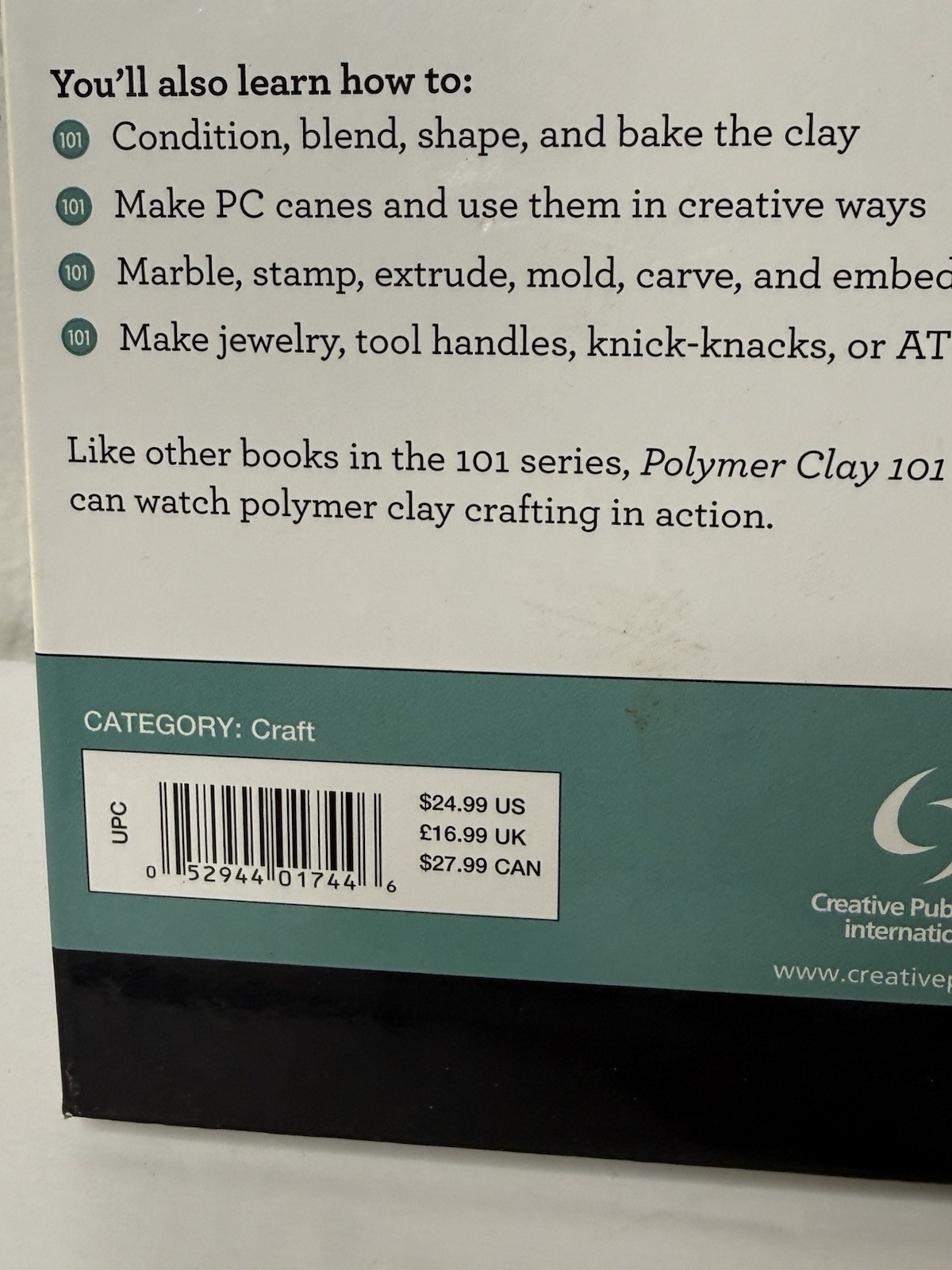 Polymer Clay 101 Book with DVD – Beginner Craft Techniques Jewelry Canes Crafts