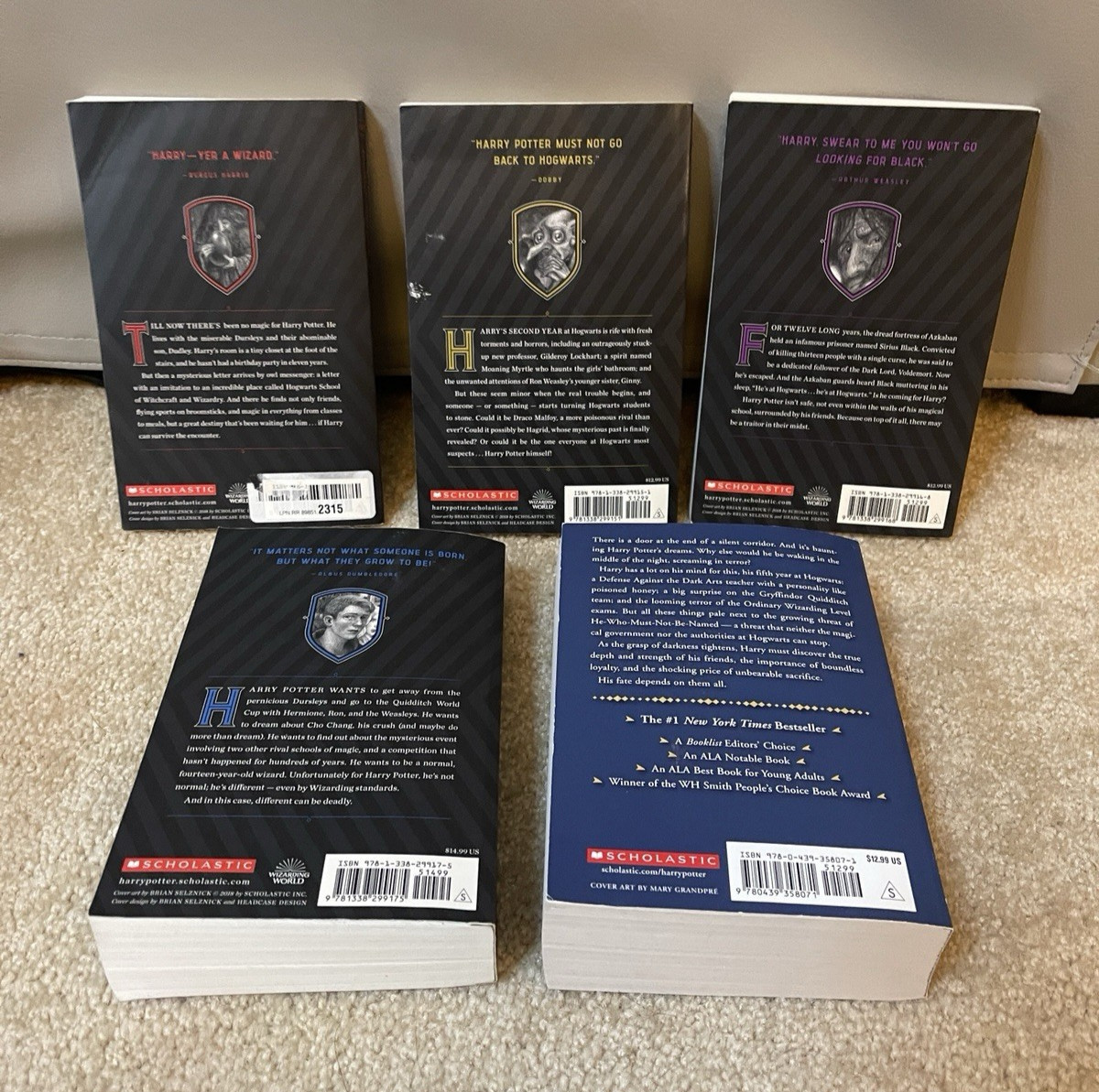 Harry Potter Special Edition Soft Back Book Set 1-4 & Regular Edition Book 5
