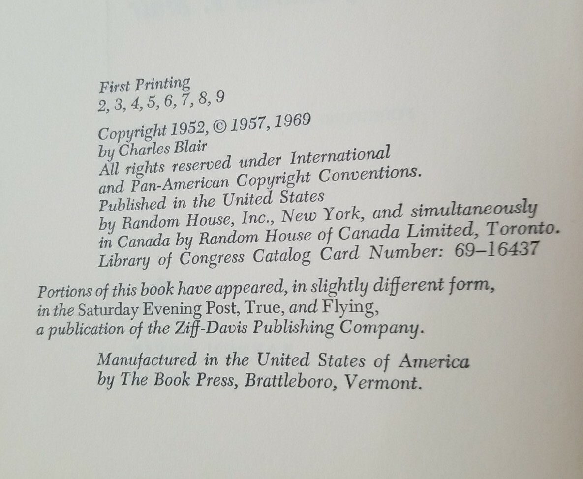 RED BALL IN THE SKY. Charles F Blair. First Print 1969. Random House Hardback