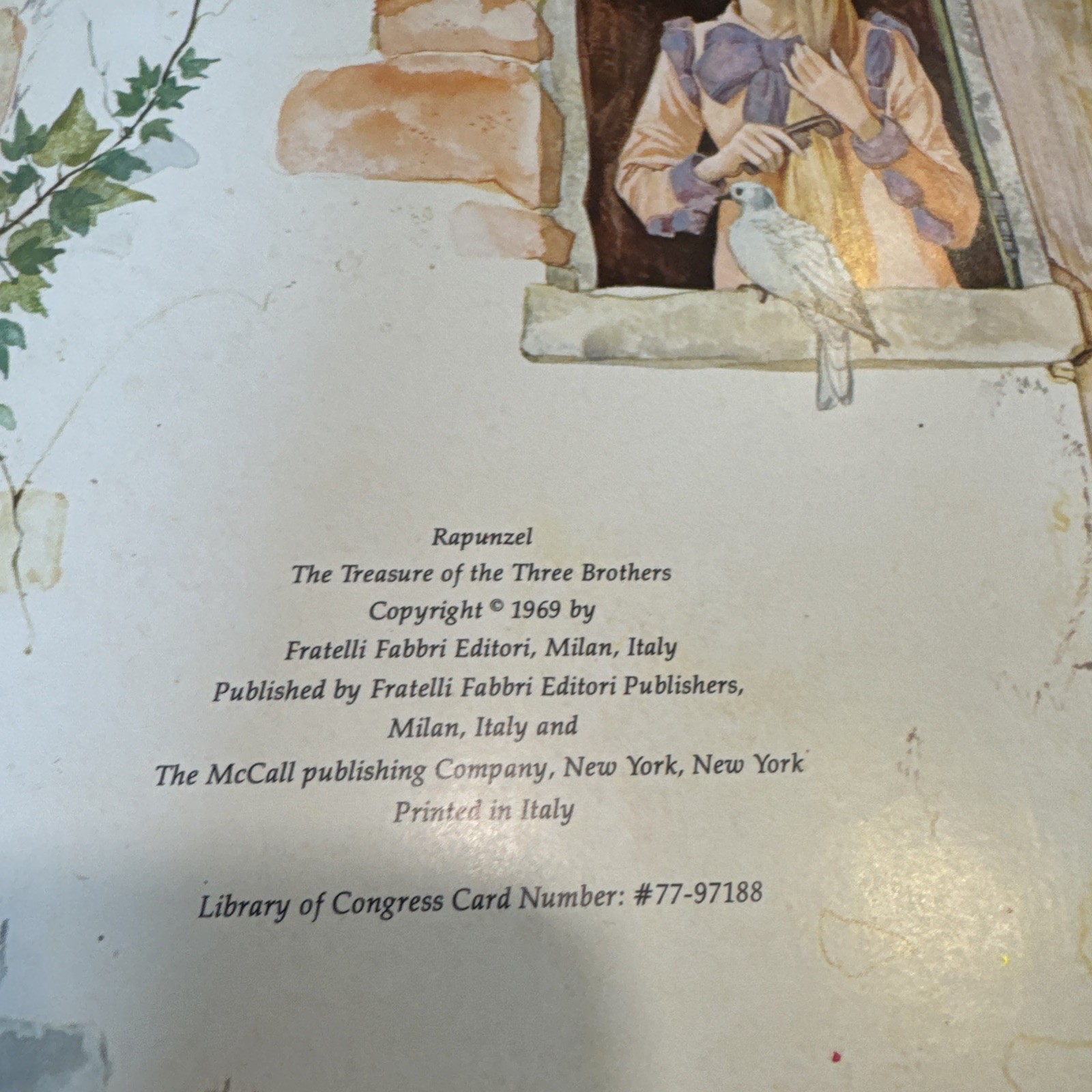 Vintage 1969 Storytime Treasury RAPUNZEL / THE TREASURE OF THE THREE BROTHERS