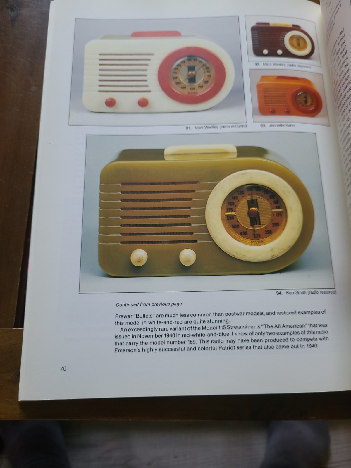 Classic Plastic Radios Of The 1930s & 1940s John Sideli 1990 First Edition SC