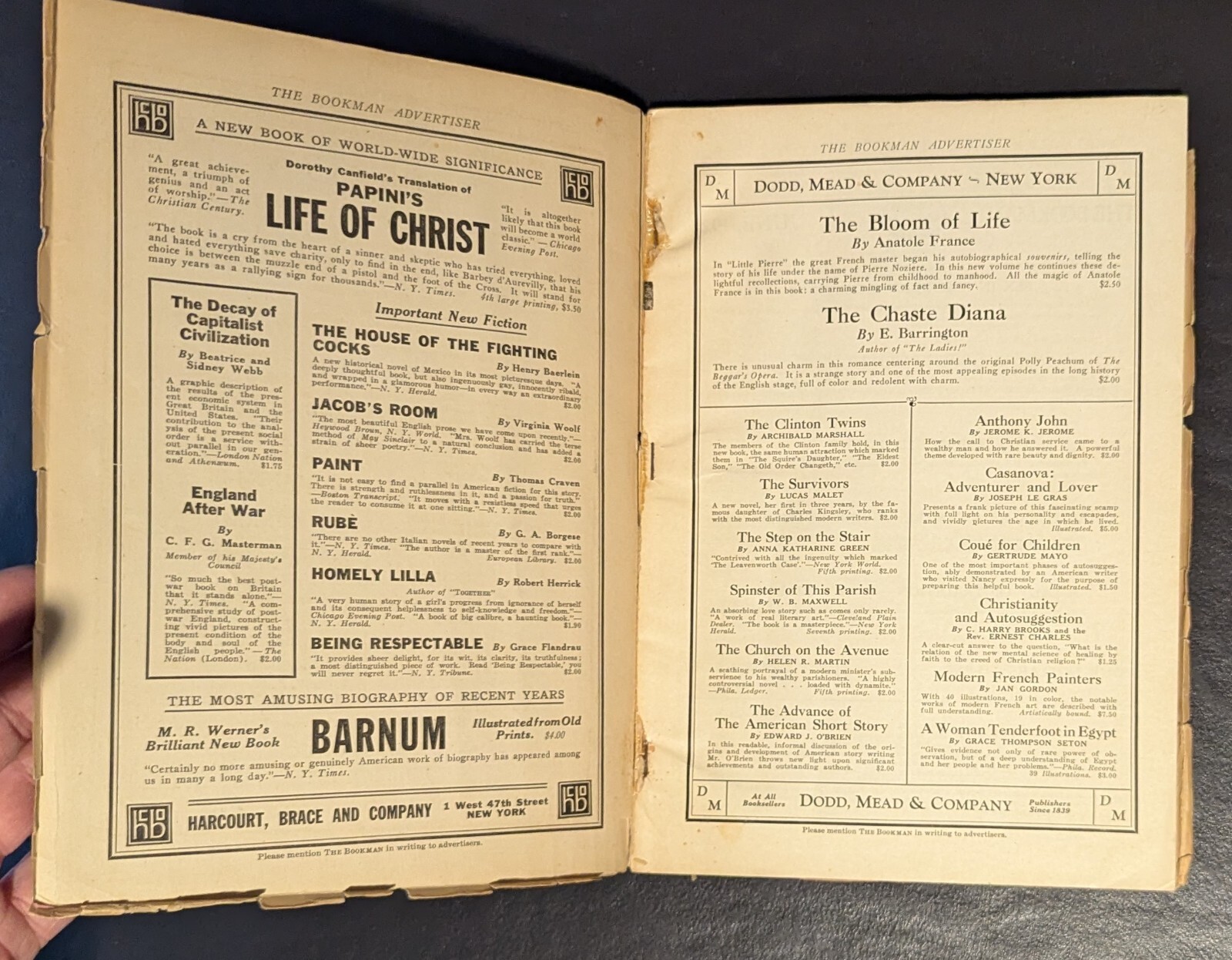 The Bookman Literacy Magazine Lot of 8 – 1921, 1923, 1926, 1928, 1930