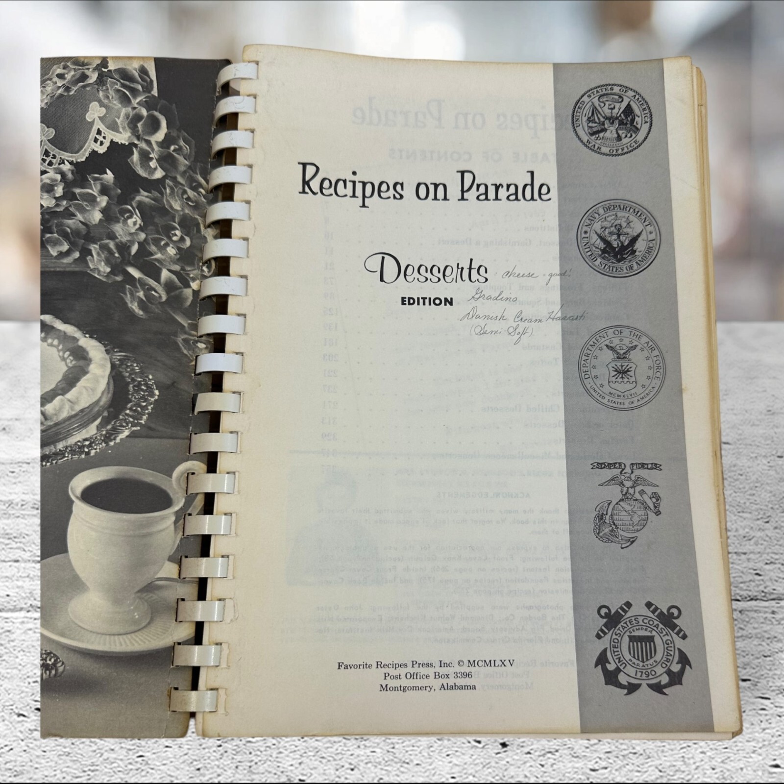 Recipes On Parade: Desserts Including Party Beverages Vintage 1965