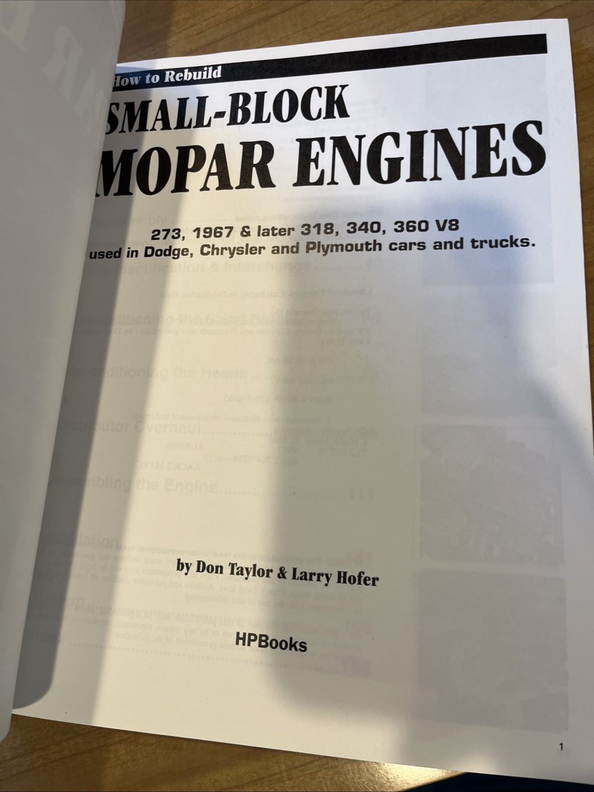 How to Rebuild Small-Block Mopar Engines, Don Taylor, Larry Hofer, PB 1982