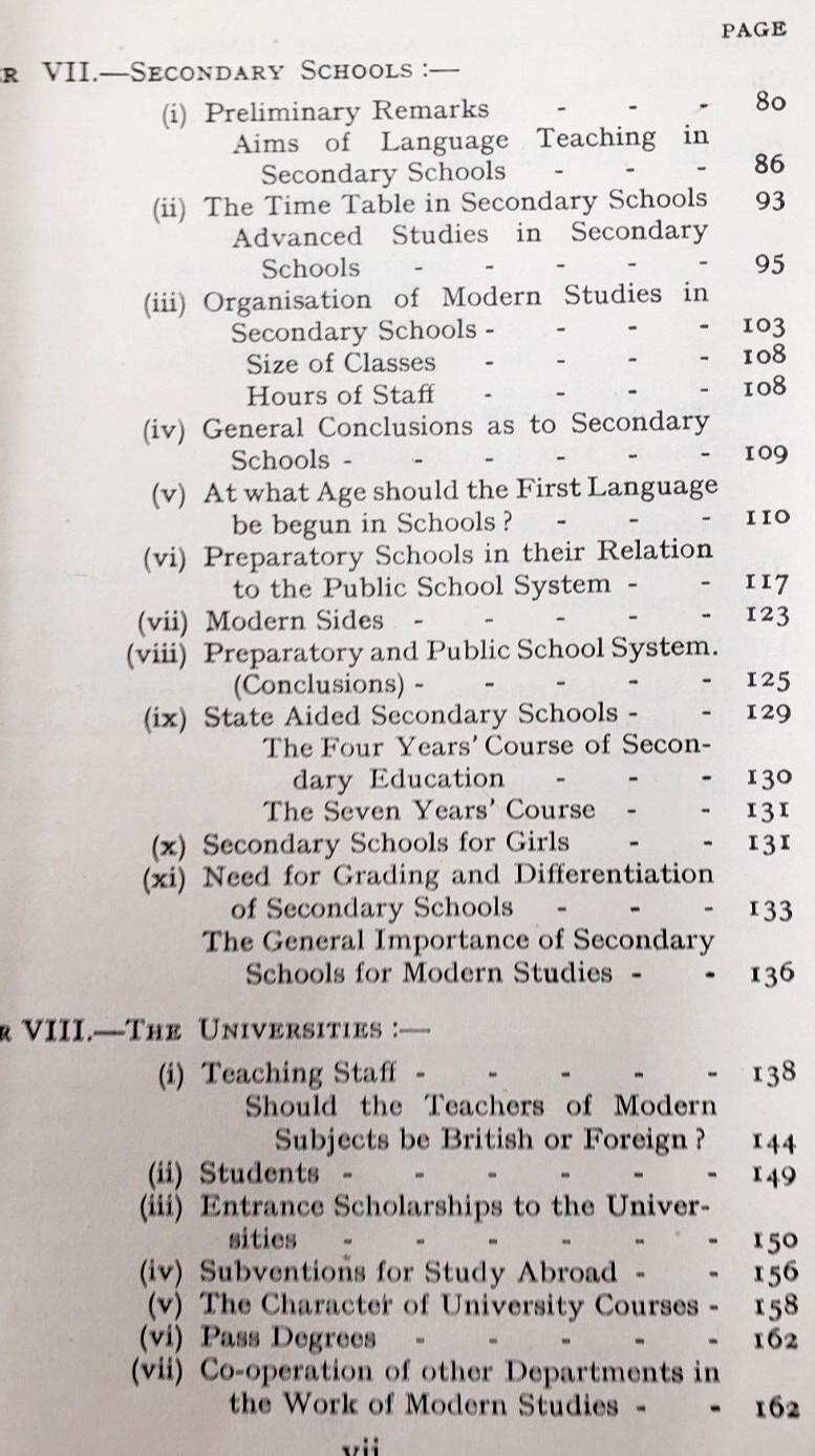 1918 Report on Modern Languages in Educational System of Great Britain