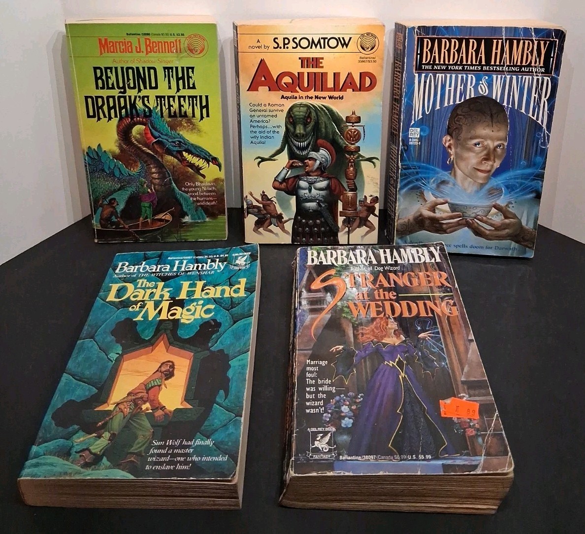 VTG Mixed Book Lot of 30 Fantasy Sci-fi: Brooks Hambly Del Rey ACE Books & MORE!