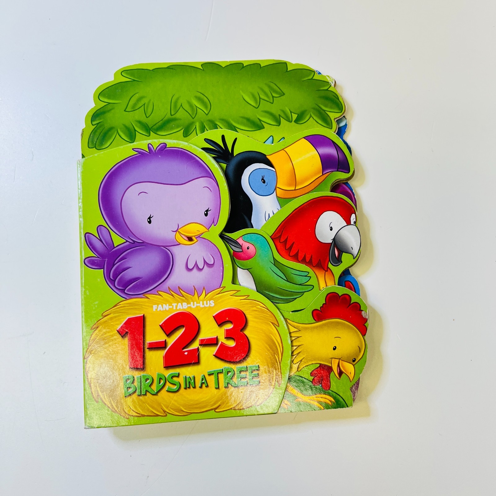 Vision St. Fan-Tab-U-Lus Board Books Lot of 3, 1-2-3 Birds in a Tre, Colors, ABC