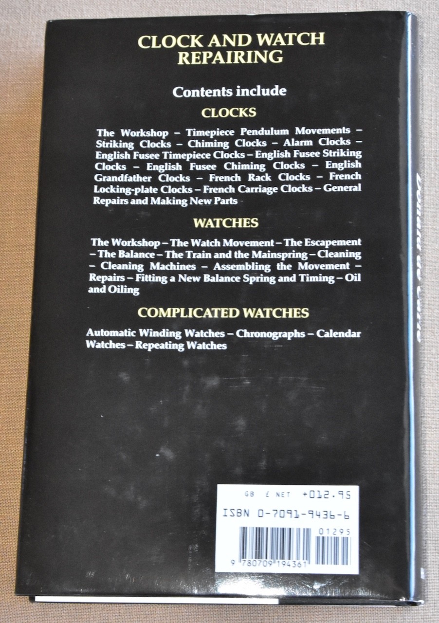 Clock and Watch Repairing- 2nd Edition – 1991 – Like New – Don DeCarle