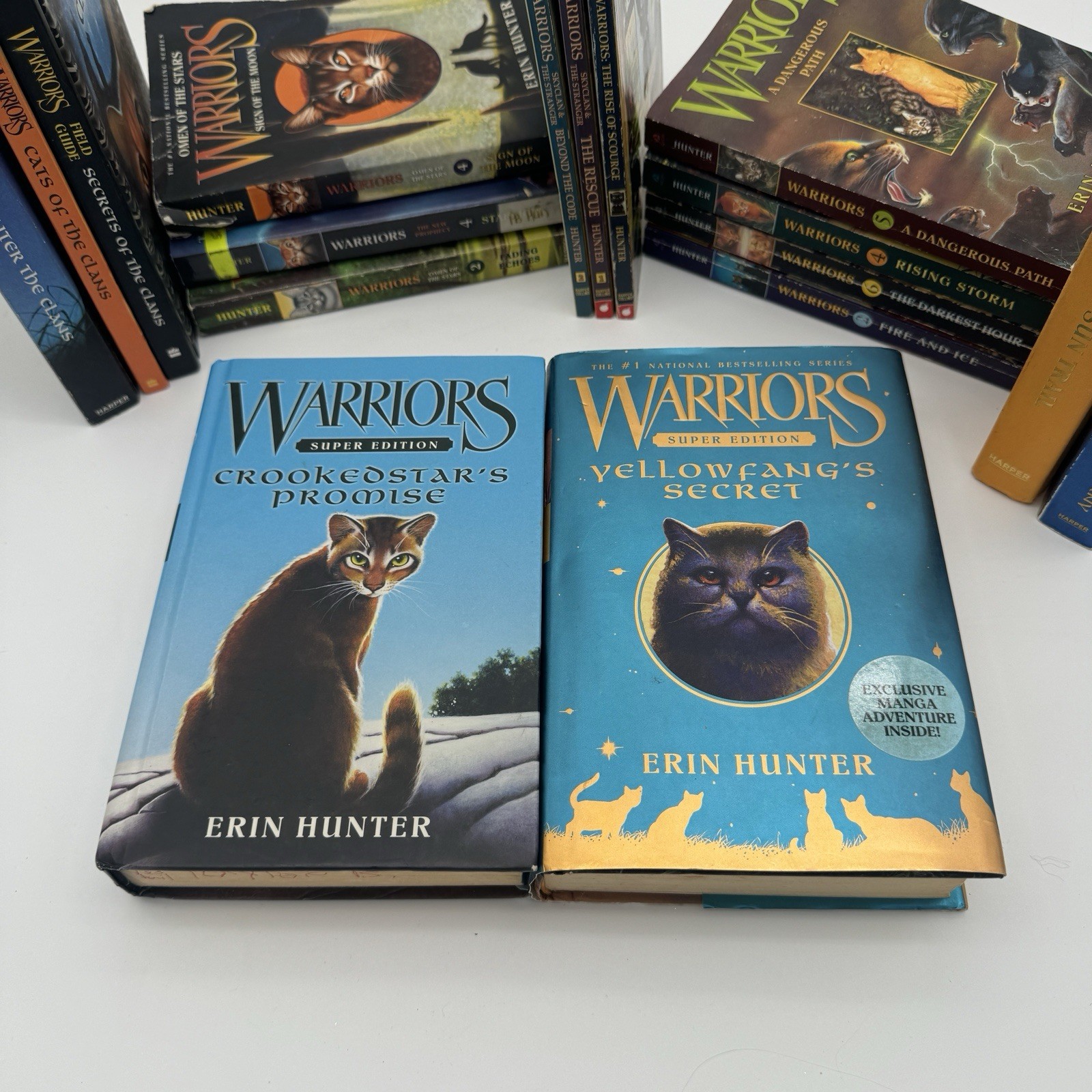Warriors Erin Hunter Book Lot Of 17 Mixed Hardcover Paperback Super Editions