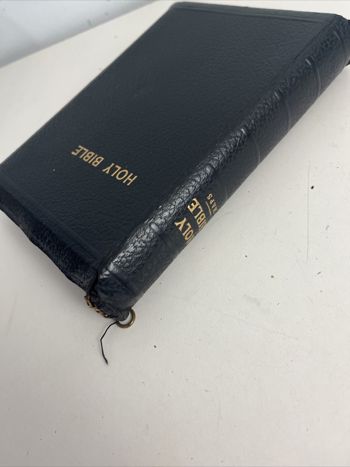 Bible KJV Zip Leather Original Tongues Antique VTG American Society