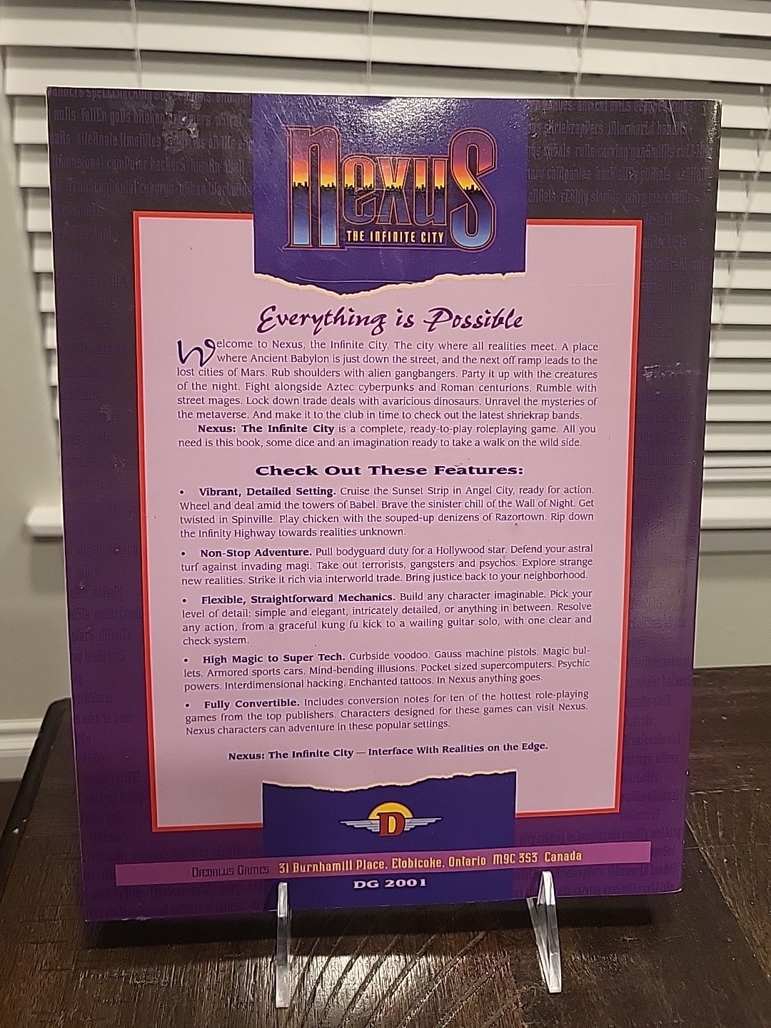 Nexus: The Infinite City, Realities on the Edge, RPG setting Daedalus Games 1994
