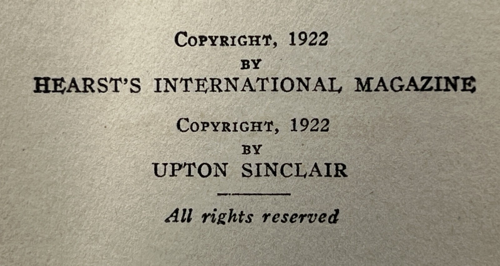 VTG They Call Me Carpenter: A Tale of the 2nd Coming by Upton Sinclair – 1922 HC