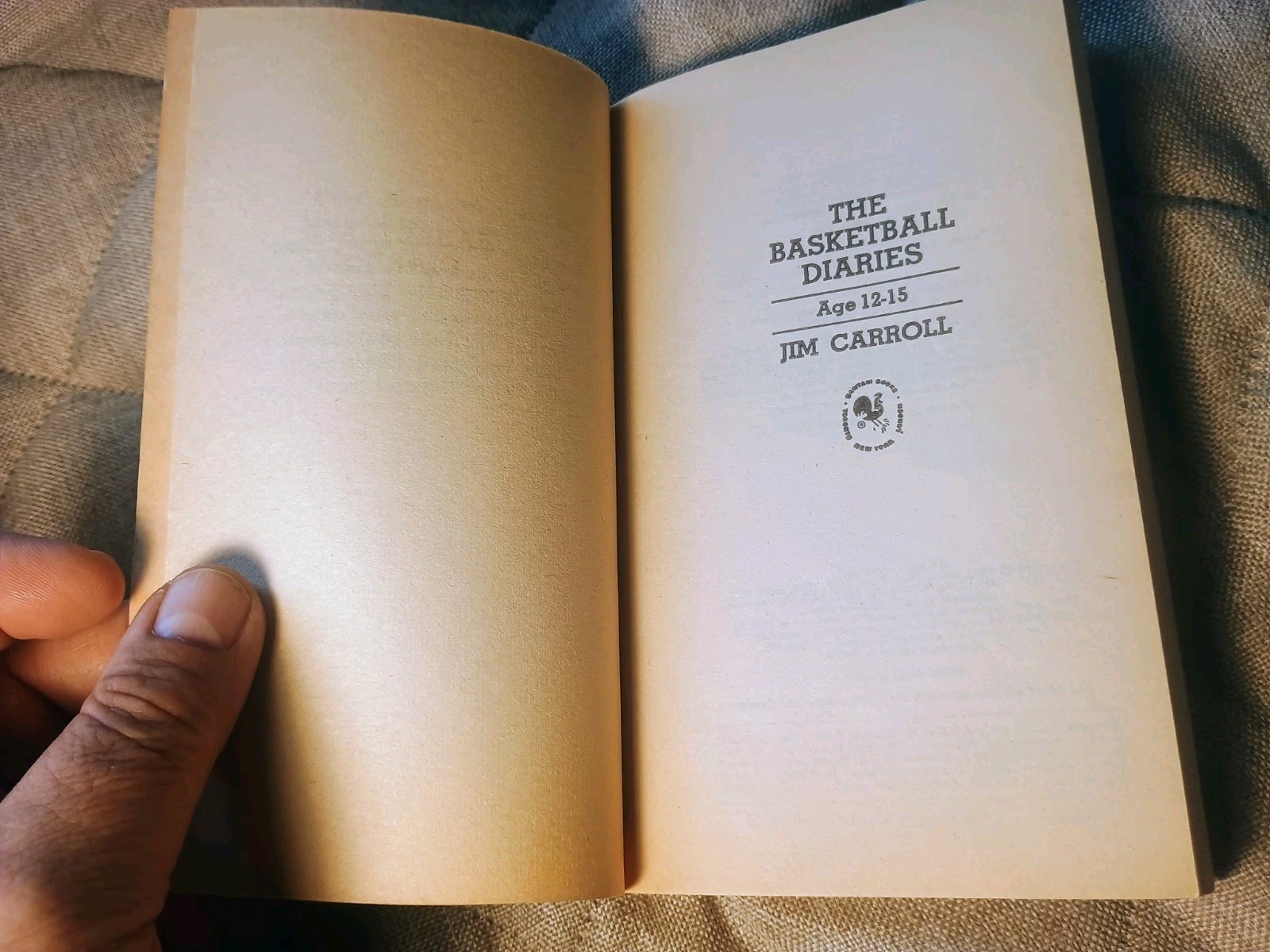 Jim Carroll The Basketball Diaries 1980 Bantam Paperback Edition First Print