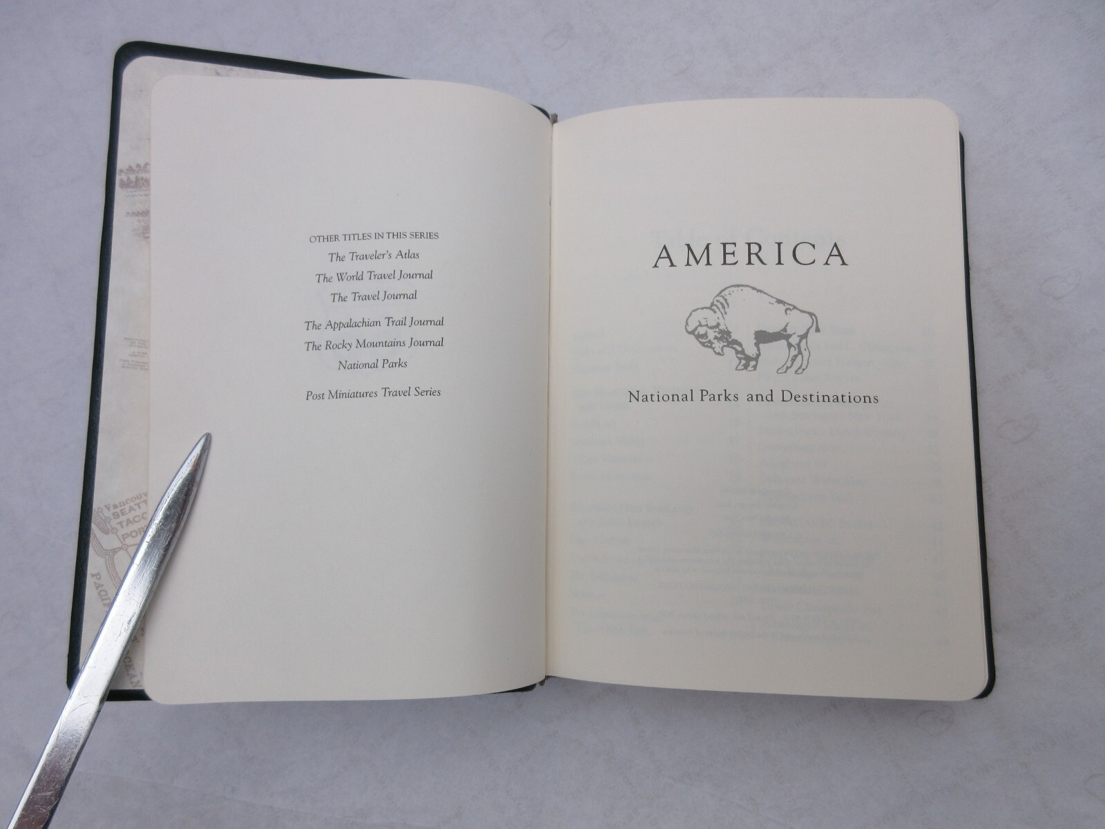America National Parks and Destinations Guide 6″ Leather Softcover BLACK