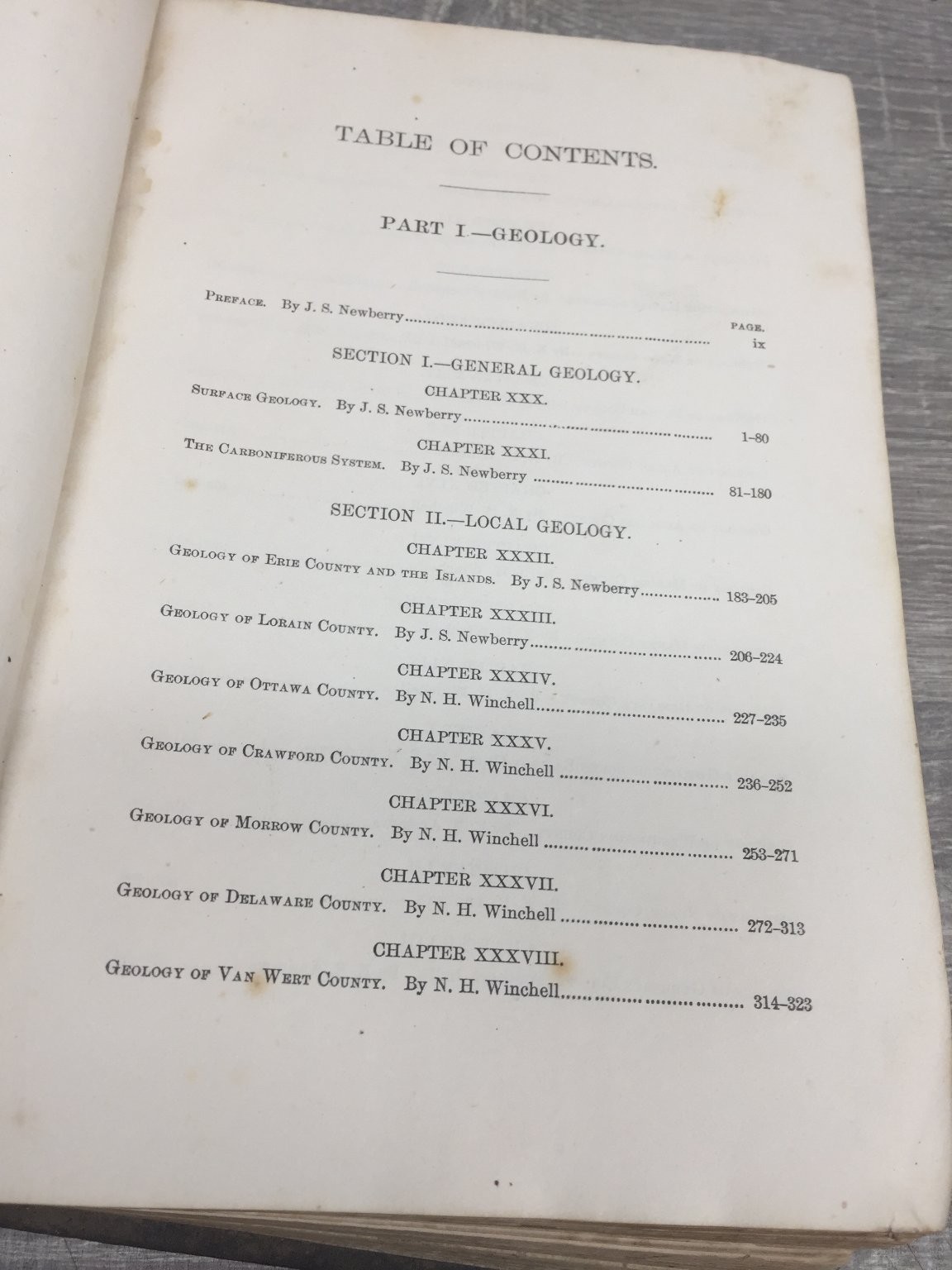 Geological Survey of Ohio Vol II Part I Geology Newberry 1874 Ohio State maps