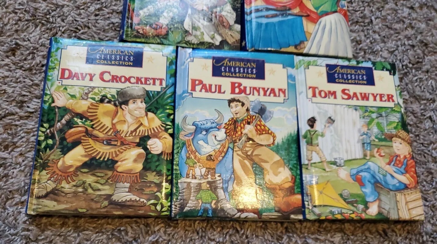 Lot 5 Vintage 1998 American Classics Collection Illustrated Mini Books