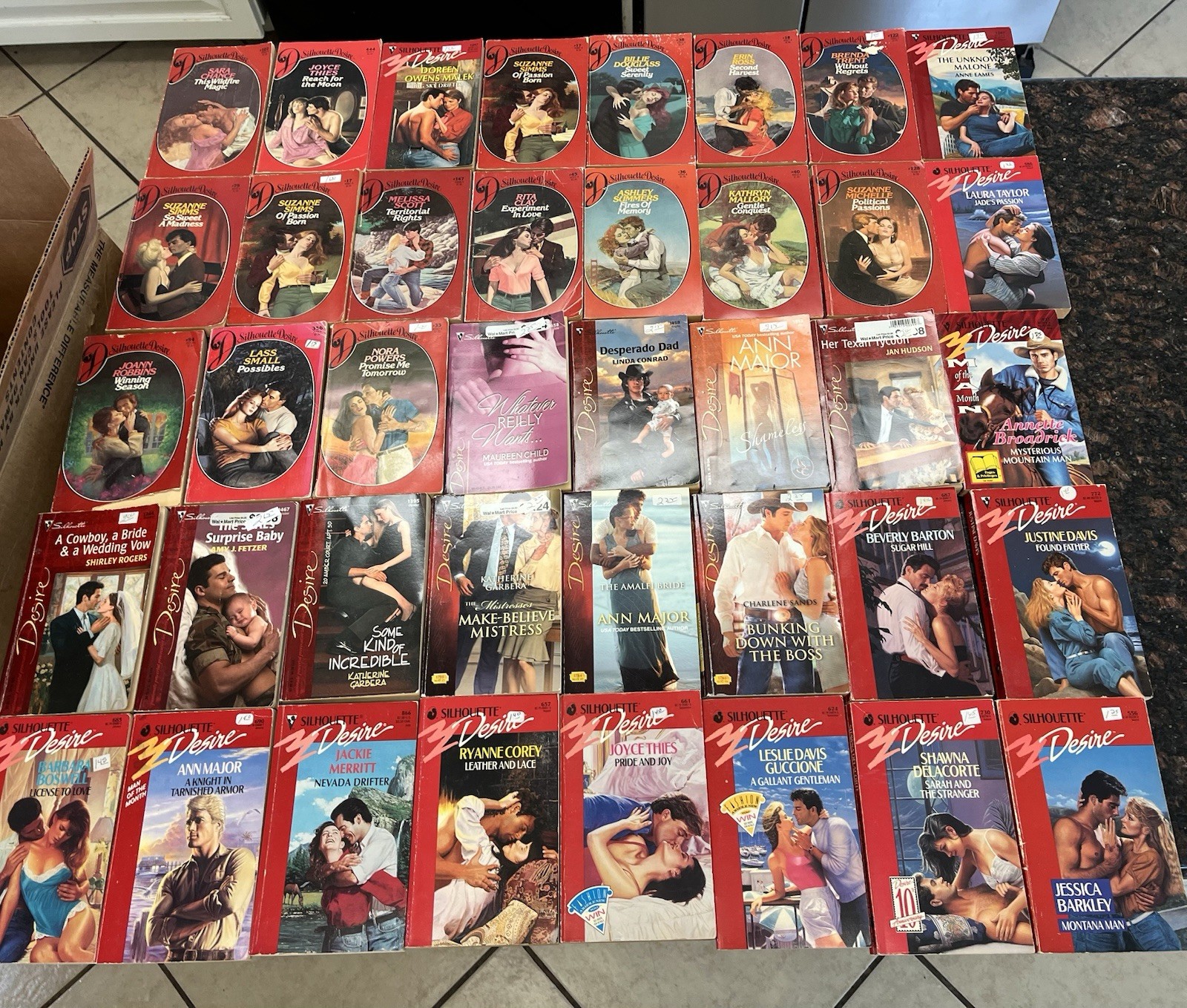 20 Random Silhouette Desire Edition Paperbacks Lot Books Steamy Romances