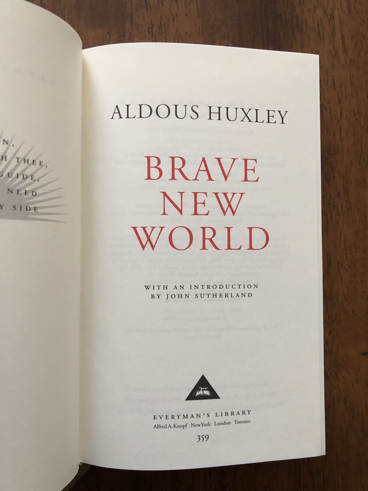 Brave New World by Aldous Huxley HC/DJ Everyman’s Library 2013