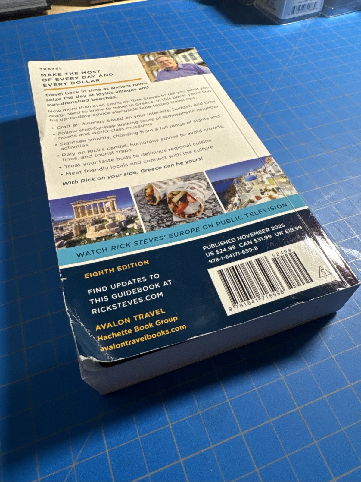 Rick Steves Grease Travel Guide 2025 Edition Good Condition