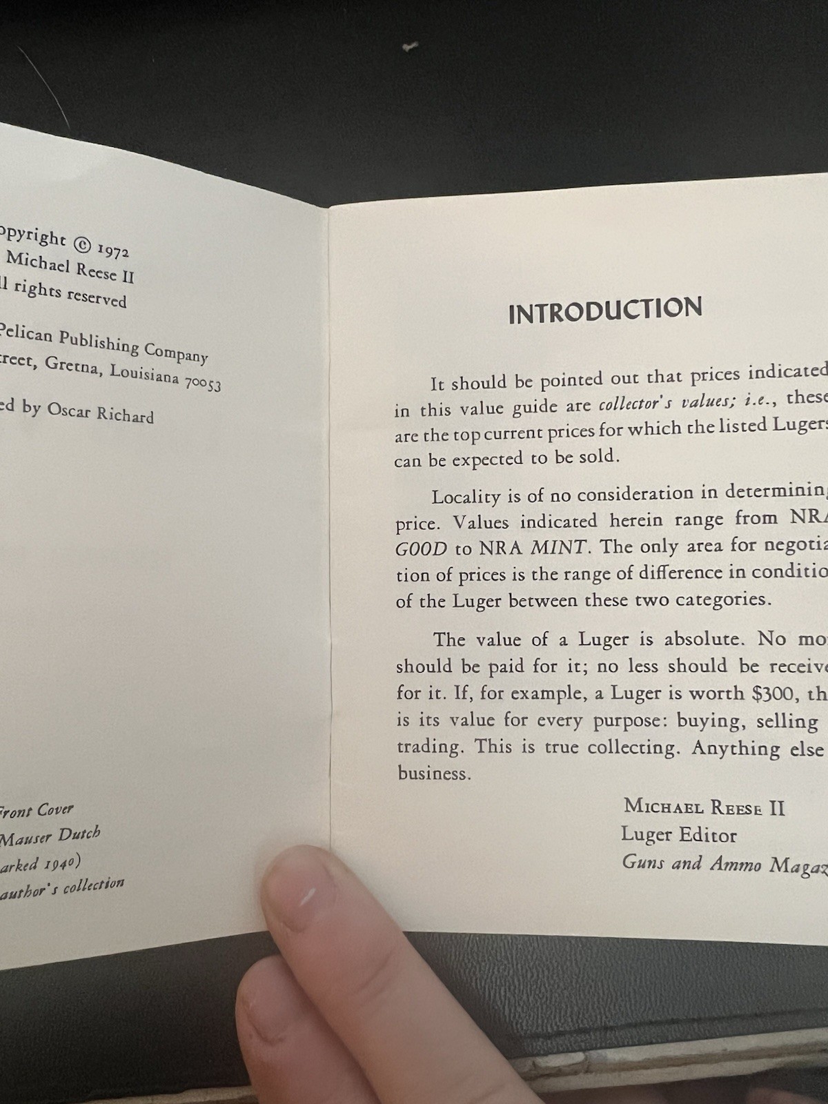 Collectors Guide to Luger Values 1972-73 Edition