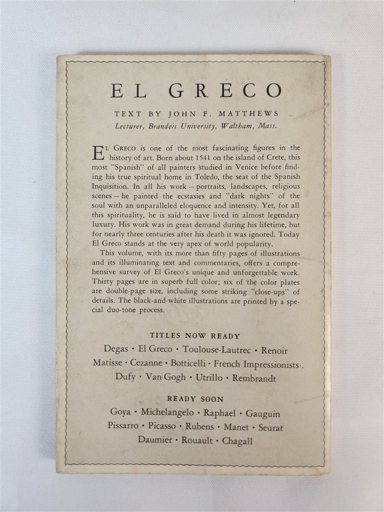 Pocket Library of Great Art ~ Gauguin ~ El Greco ~ Manet ~ Rembrandt ~ 1950s PBs