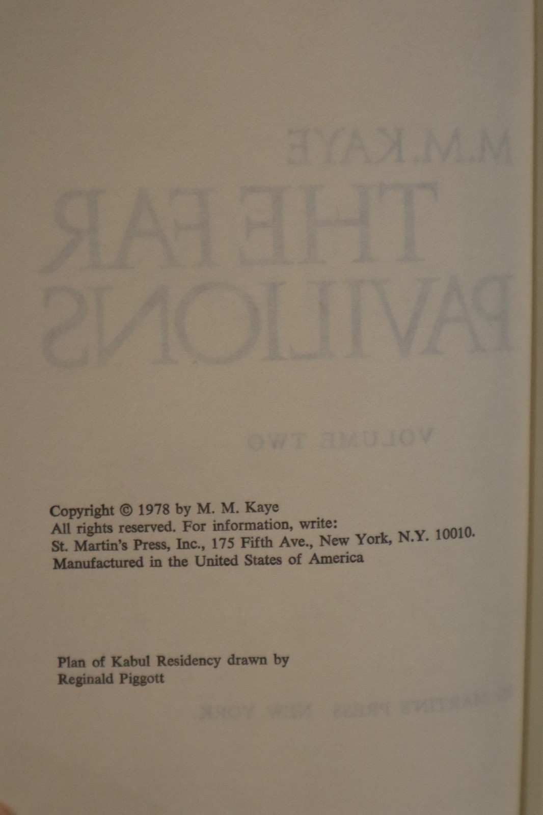The Far Pavilions volumes 1 & 2 by M. M. Kaye St. Martin’s Press hc dj Book Club