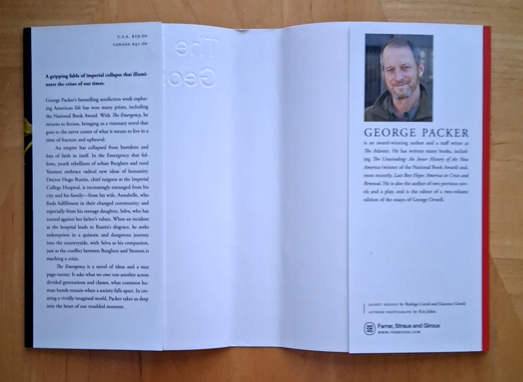 „The Emergency“ by George Packer (2025 1st Edition HC & DJ )