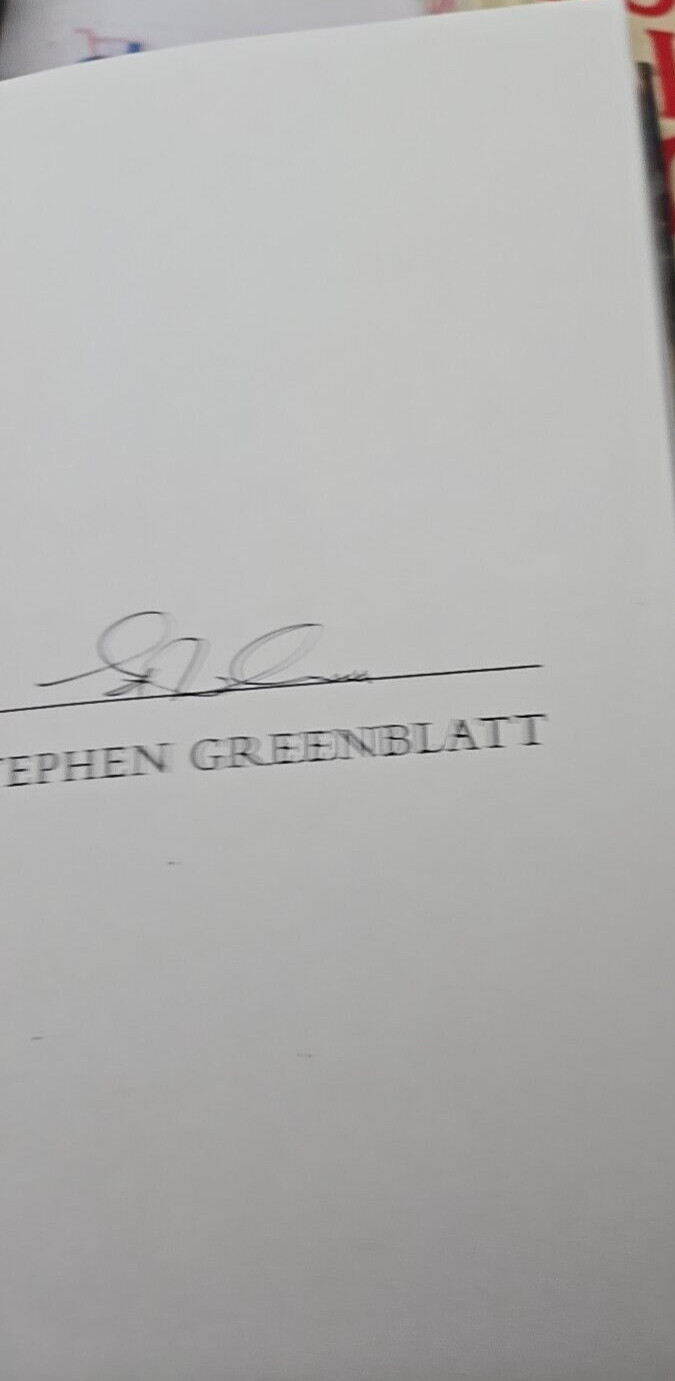 The Rise and Fall of Adam and Eve by Stephen Greenblatt SIGNED first edition