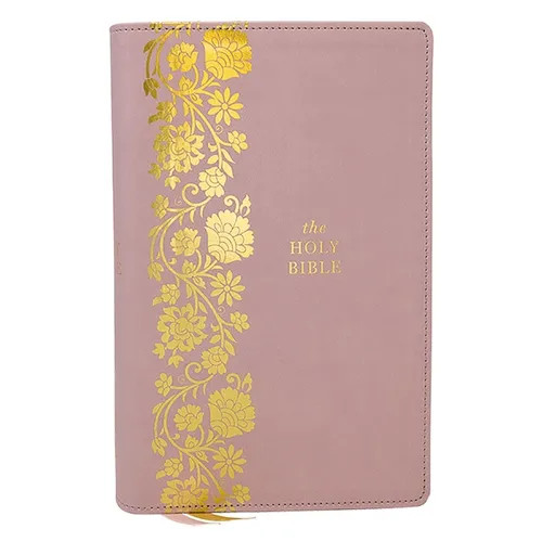 KJV Personal Size Large Print End-Of-Verse Reference Bible, Pink Leathersoft
