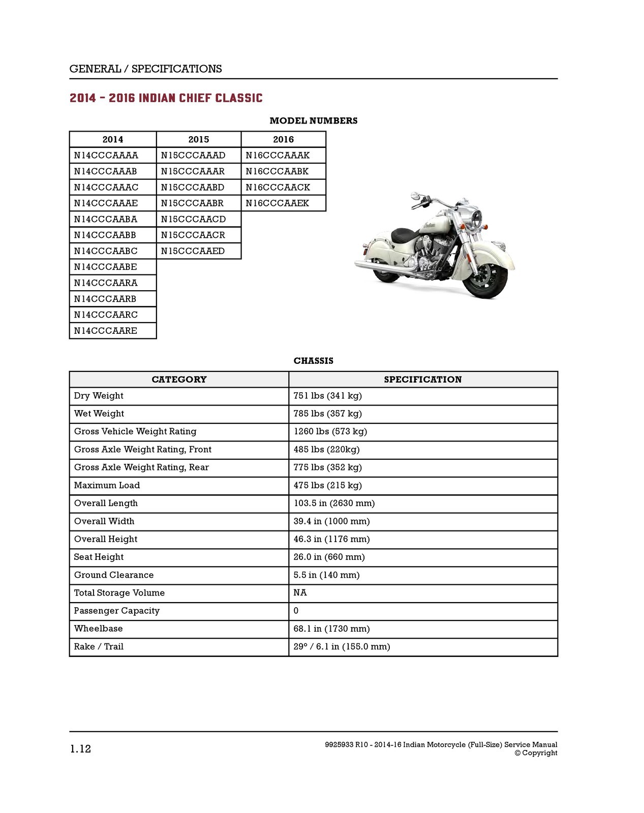 INDIAN Full Size Motorcycle Service Manual 2014-2016, SPIRAL FIXED, TOUGH FRONT