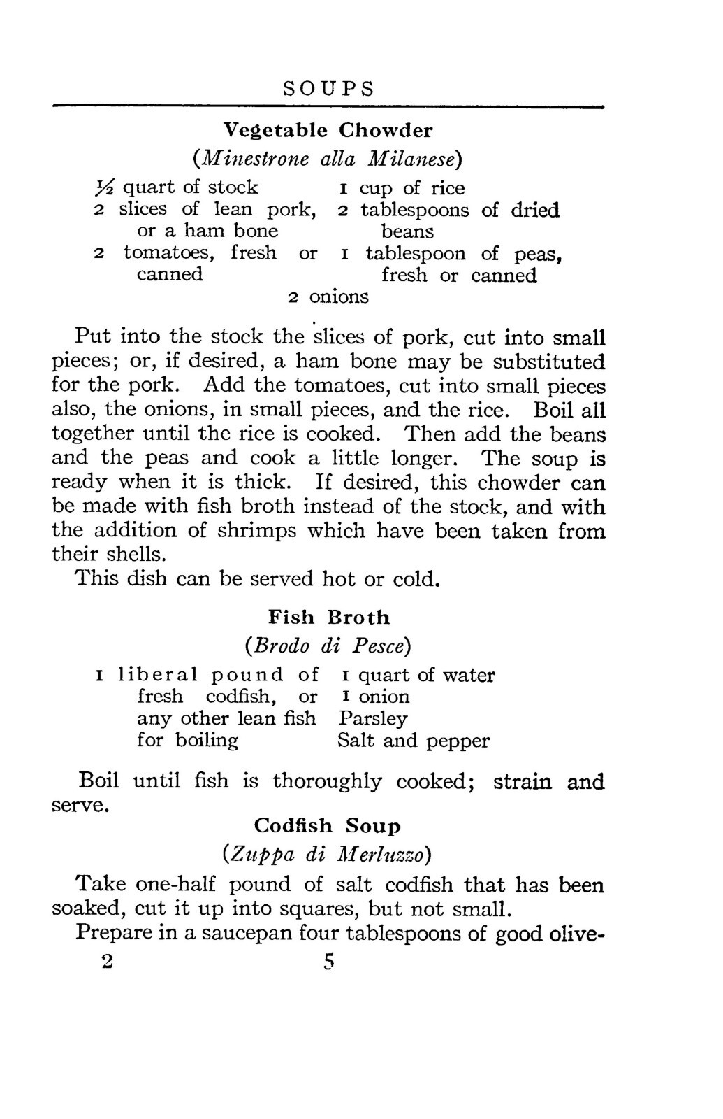 1912 Simple Italian Cookery Vintage Cook Book 72 Pages