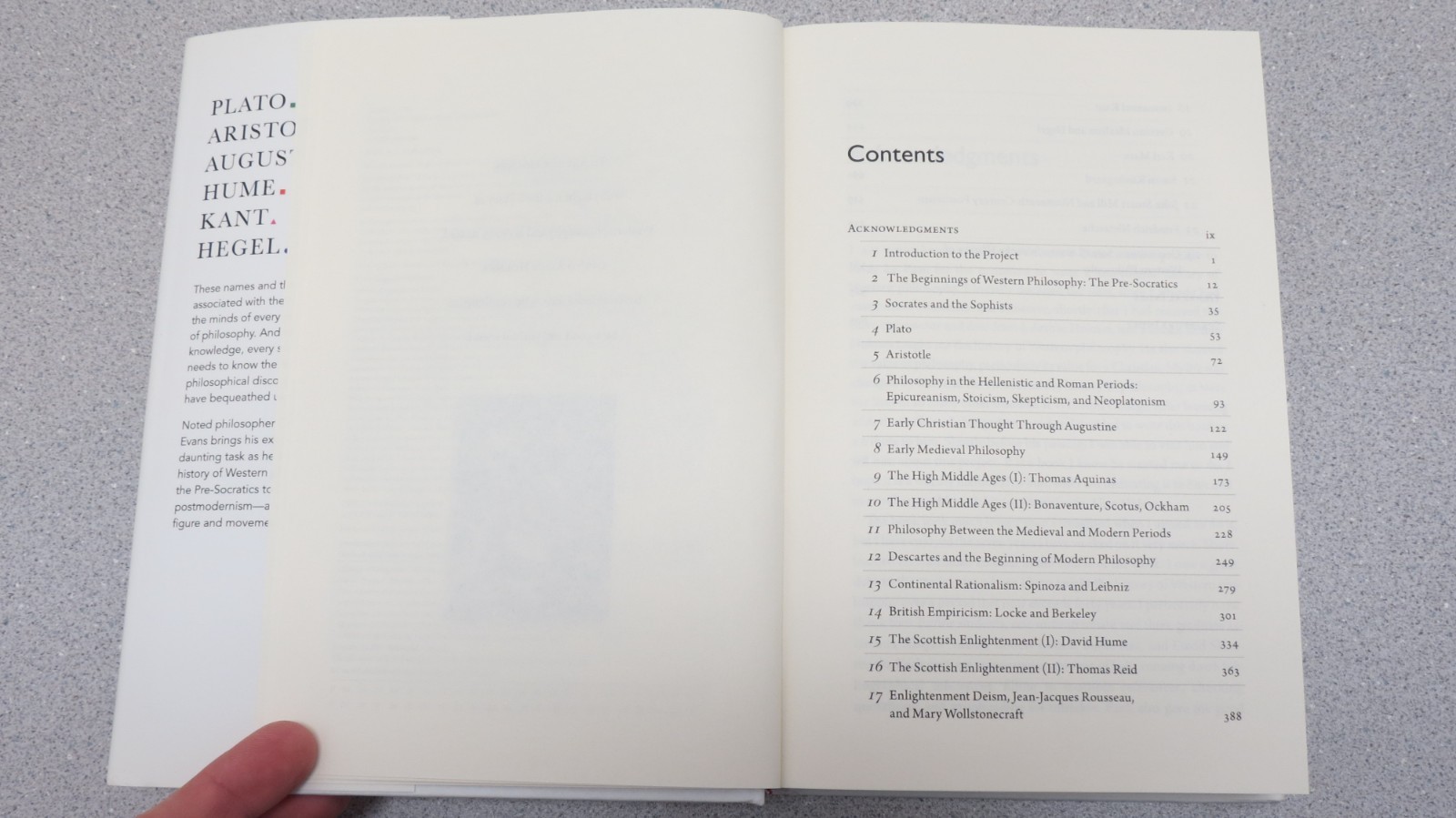 History of Western Philosophy : From the Pre-Socratics to Postmodernism by Evans