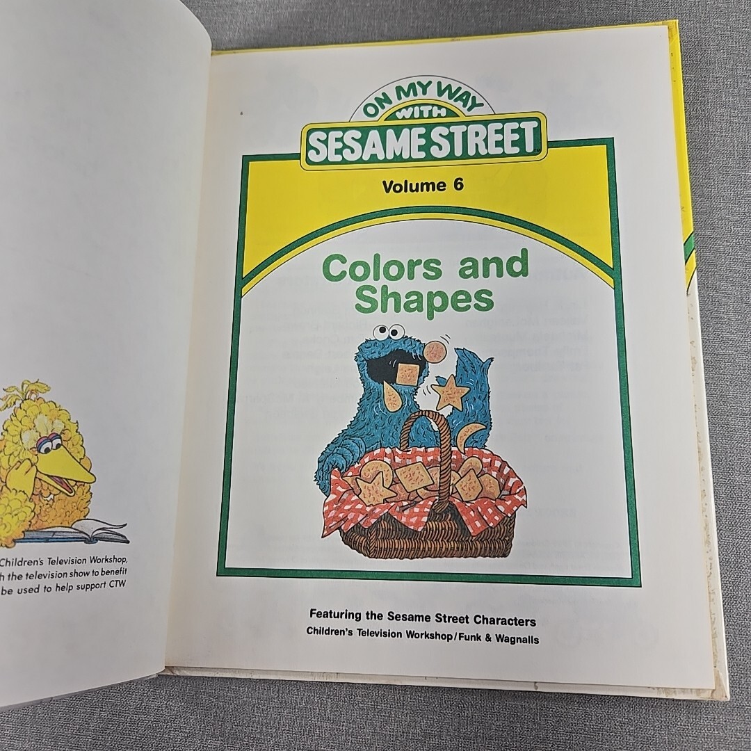On My Way With Sesame Street Book Volume 6 Colors and Shapes 1989 Hardcover Book